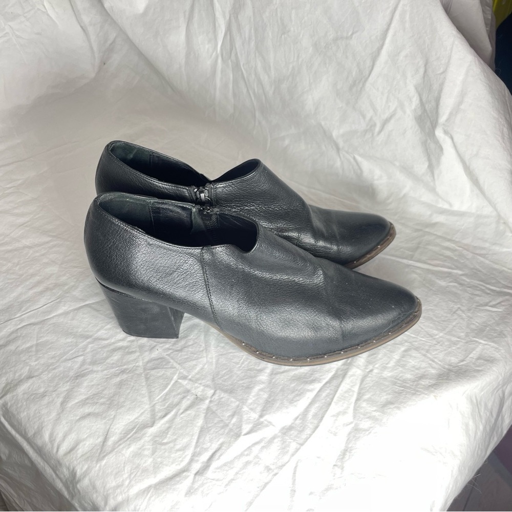 Freda Salvador Black Leather Heeled Boots